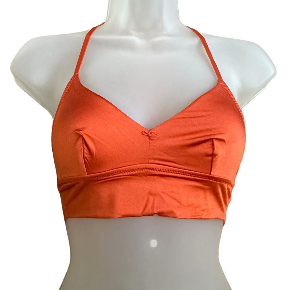 Aerie Orange Silky Lace Bralette